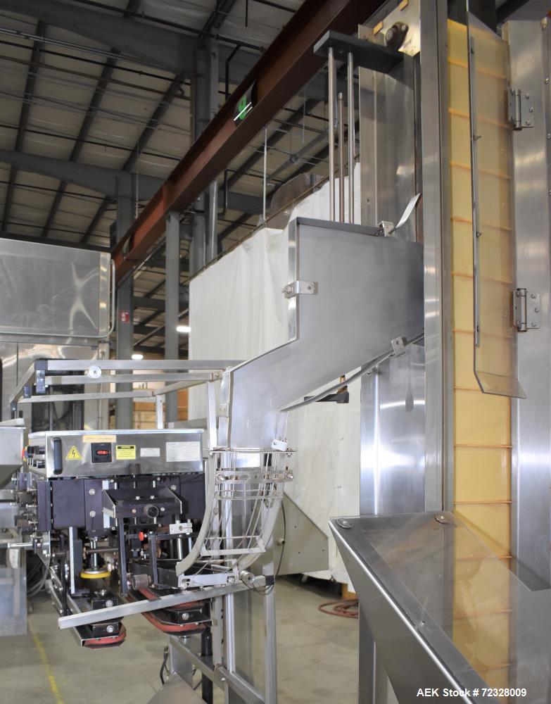Used E-Pak Automatic Inline Quill Capper with Integrated Cap Elevator/Sorter.